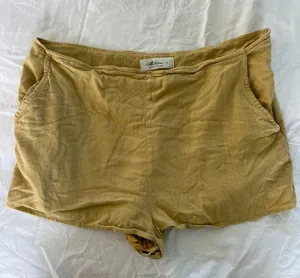 Mahina Yellow Linen Shorts thumbnail 1