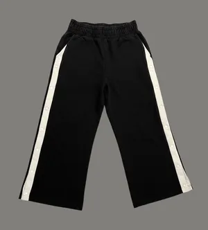 Forever 21 Black White Snap Side Wide Leg Track Pants Large thumbnail 1