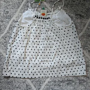 NWT Farm Rio | Onca Dot Beade Linen Blend Tank Top thumbnail 3