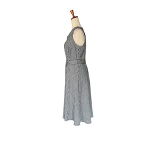 Anne Klein Belted Monochrome Houndstooth Sheath Dress thumbnail 8