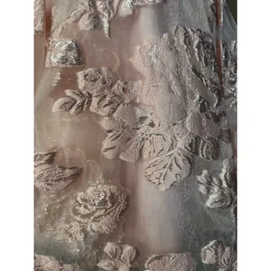 Windsor Heather Floral Burnout Organza Party‎ Dress Pink Rose Gold HOCO Coquette thumbnail 13