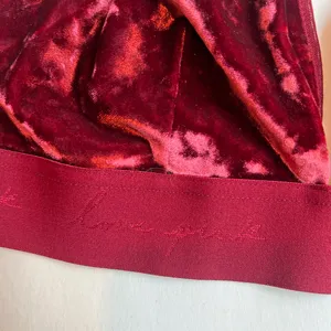 Victoria's Secret Velvet Bralette in Deep Red thumbnail 3