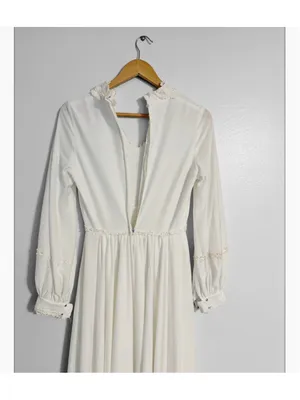Vintage Edwardian Style Cottagecore Wedding Dress thumbnail 5