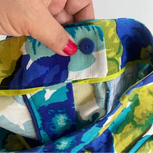 LOFT Blue Floral Cotton Blend Shorts thumbnail 6