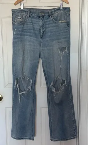 American Eagle Low Rise Baggy Jean Blue Size 16 thumbnail 1