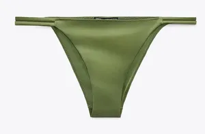 NWT Zara Green Bikini Bottom Year 2025 Size‎ X-Small thumbnail 1