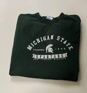 michigan state university shirt Green thumbnail 3