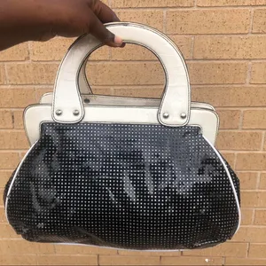 Vintage Whimsygoth Guess Y2K Black Faux Leather Shoulder Hand Bag Purse Gothic Mcbling Emo Grunge 2000s #Indie #Sleaze #Punk #Cyber #Trendy Baddie Retro RARE! thumbnail 4