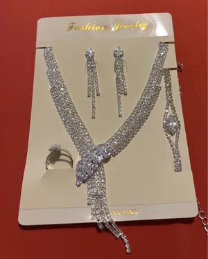 & Other Stories Silver Crystal Necklace, Earrings & Bracelet Jewelry Set(Fashion Jewelry) thumbnail 3