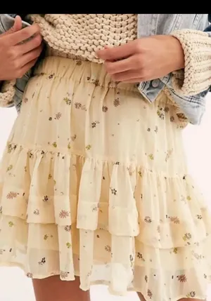 Free People Floral Mini Skirt Ruffle thumbnail 2