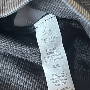 Aerie Offline Charcoal Grey Bralette Crisscross Back Sports Bra Size M thumbnail 6