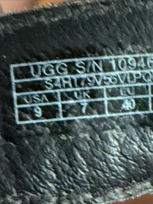 UGG Women's Black Strap Tan Leather Flip Flop Sandals Size 9 thumbnail 6