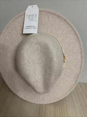 Time and Tru New! Beige Felt Women's Hat one size thumbnail 3