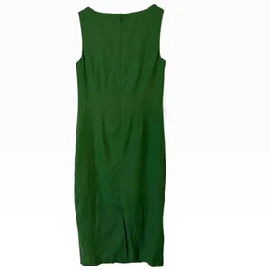 Ann Taylor Green Square Neck Linen Blend Midi Dress Size 2 thumbnail 2