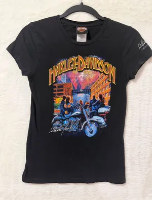 Harley-Davidson Womens Small T-Shirt Scott Jacobs Fireworks Fort Lauderdale FL thumbnail 1