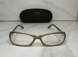 Tom Ford Women's brown lilac rectangular eyeglasses 54-16-135 w/ hard case thumbnail 1