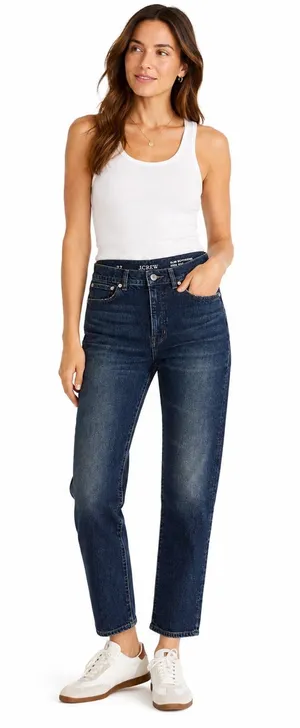 J. Crew 1996 Straight Leg Jeans Dark Wash Blue Denim Size 27 NWOT thumbnail 1
