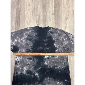 We‎ The Free Free People Black Tie Dye Mock Neck Oversized Long Sleeve Tee Large thumbnail 6