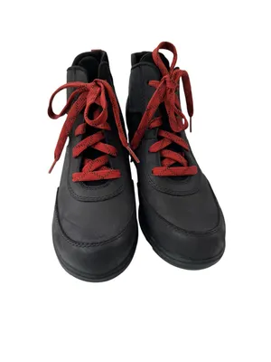 NWT Sorel Women's Evie Sport Lace Wedge Boot Waterproof Leather Black Size 9 thumbnail 9