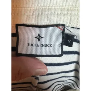 Tuckernuck Ashton Navy White Striped Rugby V-Neck Collar Dress Small preppy thumbnail 4