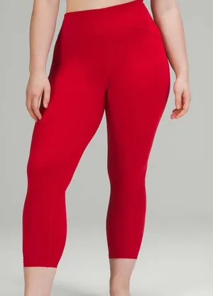 Lululemon InStill High Rise Leggings 25" Size 6 Red Yoga Pilates Athletic Gym thumbnail 1