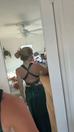 Windsor Green Silk Prom Dress thumbnail 3