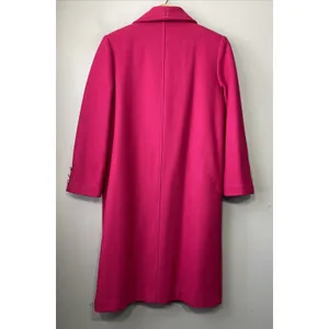 Vintage Fuchsia Pink Trench Coat Womens Size 14 Wool Double Breasted Glam 80s thumbnail 7
