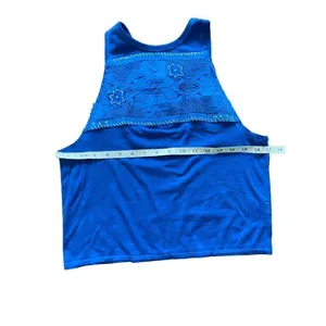 We the Free Window Crochet‎ Bright Electric Blue Tank Top XS thumbnail 5