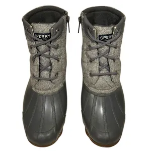 Sperry Saltwater Grey Quilted Wool Waterproof Duck Boots STS81993 Women 7.5M thumbnail 10