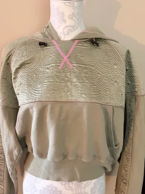 NWT Rare Free People Diamond Mind Pullover Hoodie Sweatshirt, Sz L thumbnail 11