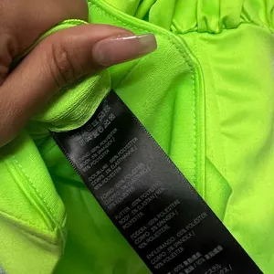 I.AM.GIA Naomi Ruched Milkmaid Neon Green Crop Top Shirt Blouse thumbnail 8