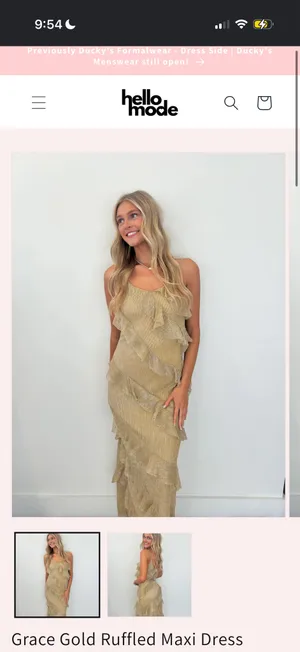 Mable Dress Gold Size M thumbnail 5