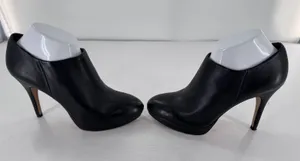 Vince Camuto Womens Leather Low Platform Elvin Ankle Boots Black Size 8 M thumbnail 1