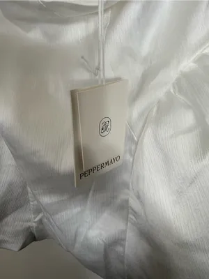 NWT Peppermayo Cavella Mini Dress White Size 8 thumbnail 8