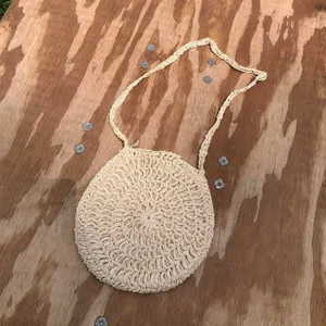 Vintage crochet‎ circle off the shoulder purse thumbnail 4