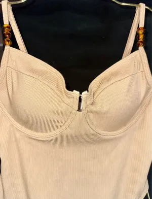 Tan One Piece Swimsuit thumbnail 2