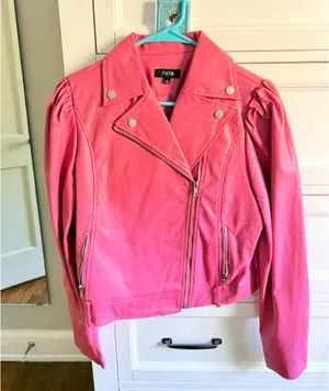 Pink Leather Jacket thumbnail 1