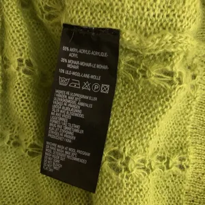 Masai Lime Green‎ Mohair Blend Textured Knit Sweater Lightweight Pullover Medium thumbnail 4
