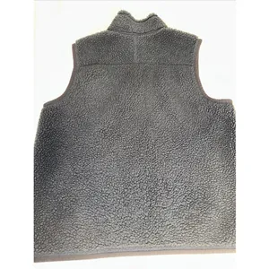 LL BEAN Gray Outdoor Vest Mountain Deep Pile Sherpa Fleece Vest Full Zip XL thumbnail 6