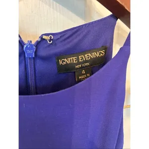 Ignite evenings long blue maxi dress with side cutouts size 4 prom homecoming we thumbnail 6