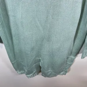Sabo Women Mint‎ Green Chunky Knit Open Front Cardigan Sweater SA1621 Large thumbnail 8