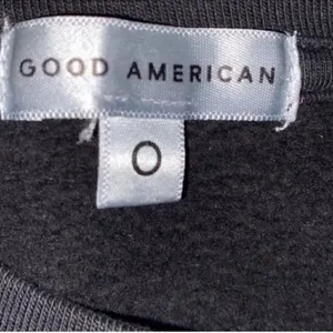 Good American Black Oversized Leo Zodiac Boyfriend Sweatshirt(Size O/XS) thumbnail 3