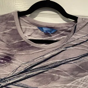 Simply Vera Size L Purple Tie Dye Textured Embroidered Long Sleeve Top thumbnail 2