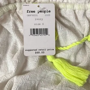 FREE PEOPLE Ivory No More Tiers Strapless Crop Top women’s Size Small‎ NEW thumbnail 4