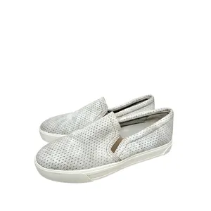Naturalizer Aileen Grey‎ Metallic Perforated Leather Slip On Sneakers Womens 9M thumbnail 2