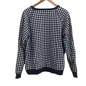 Draper James Natalie Gingham Check Long Sleeve Round Neck Top Sweatshirt 1x thumbnail 4