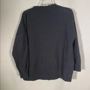 Eberjey BOUCLE BOYFRIEND OVERSIZED V NECK SWEATER GRAPHITE GRAY SMALL thumbnail 6