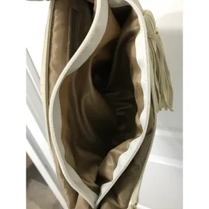 Paolo Masi Vintage Cream Quilted Studded Leather Hobo Bag Made in Italy EUC thumbnail 6