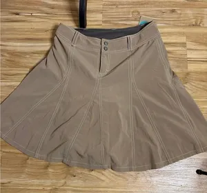 tan Athleta Whatever active skort with front seam detailing thumbnail 1