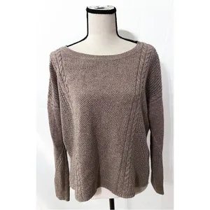 American Eagle Pullover Sweater | Taupe Textured Knit thumbnail 2
